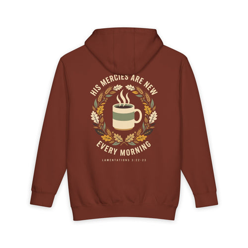 "His Mercies Are New Every Morning" Coffee Faith Pullover